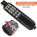 Magnetic Wristband Tool Belt with 15PCS Strong Magnets, Magnetic Wristband for Holding Screws, Nails and Other Hardware Gadgets